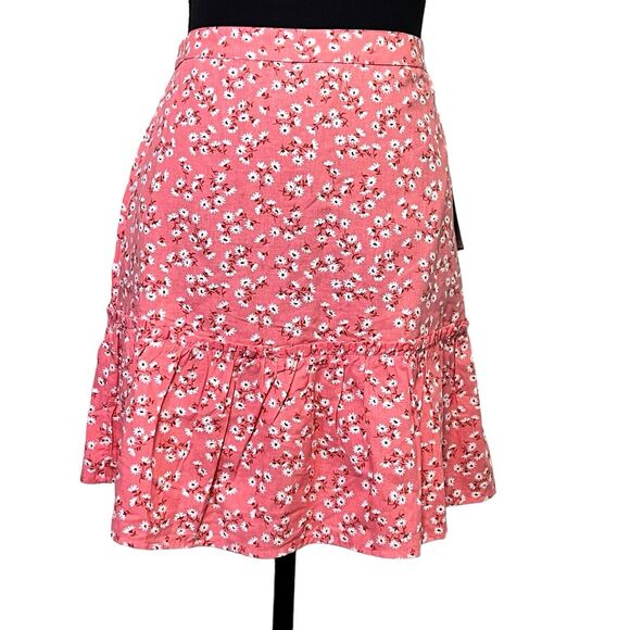 BillaBong x Salty Blonde Upside‎ Skirt Size 30 Color Peach Out Cotton/Linen - Picture 1 of 10